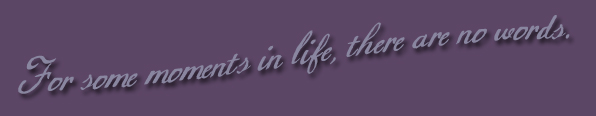 For some moments in life, there are no words.